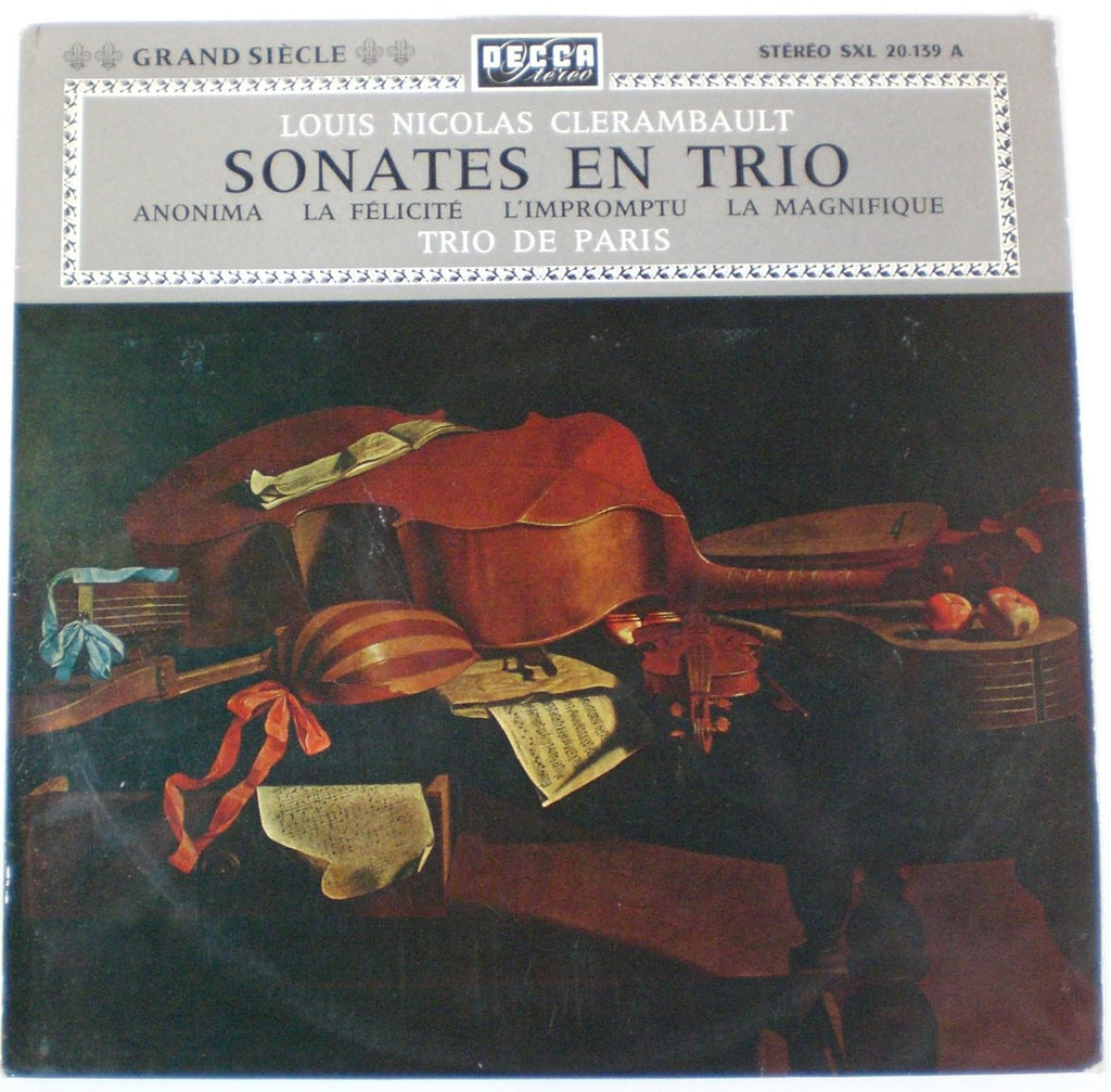 Louis-Nicolas Clérambault - Trio De Paris / Jean-Charles Richard - Janine Robin-Martinerie - Henri Martinerie : Sonates En Trio (LP)