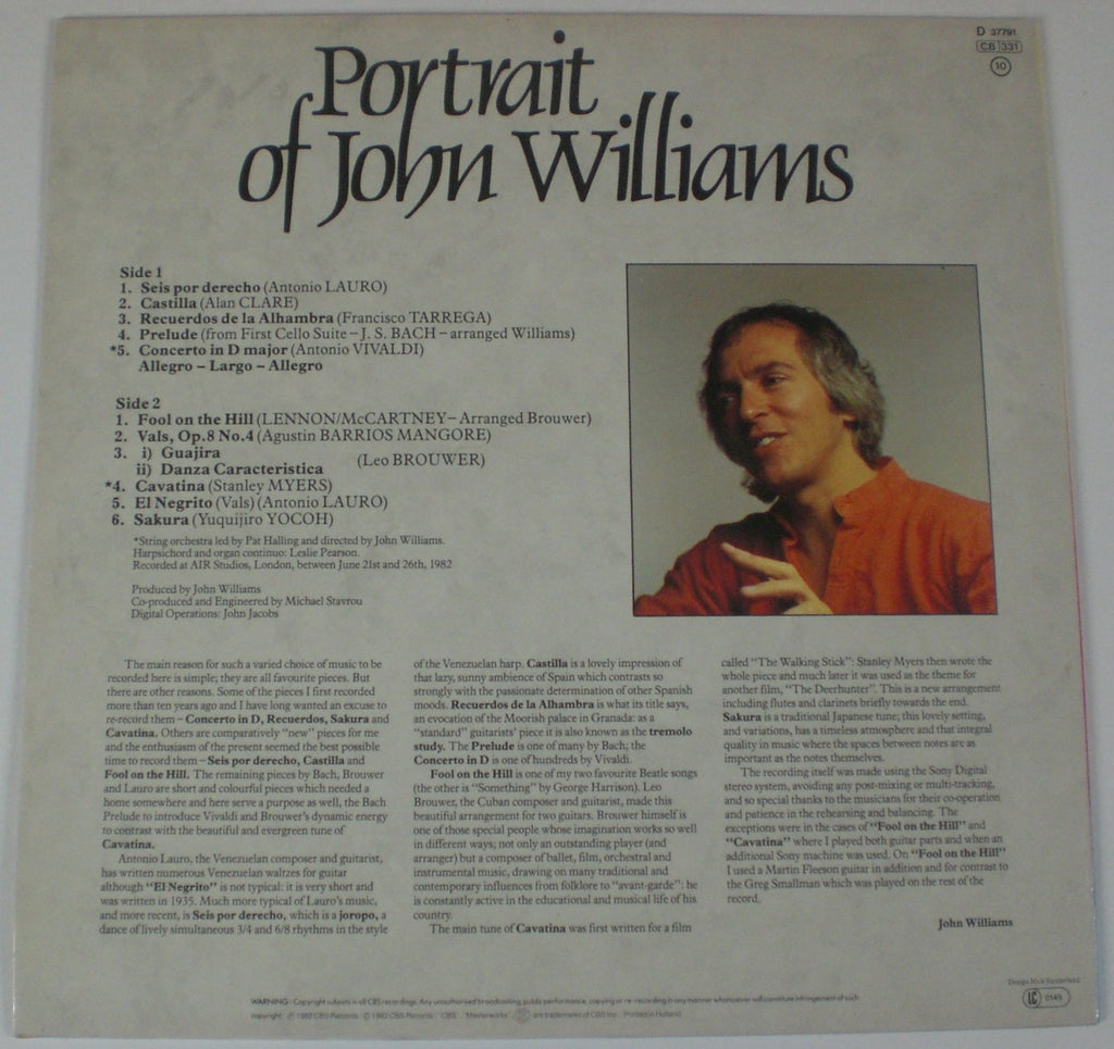 John Williams (7) : Portrait Of John Williams (LP,Stereo)