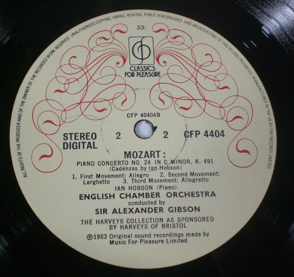 Wolfgang Amadeus Mozart, Ian Hobson, English Chamber Orchestra, Alexander Gibson : Piano Concertos (LP,Stereo)