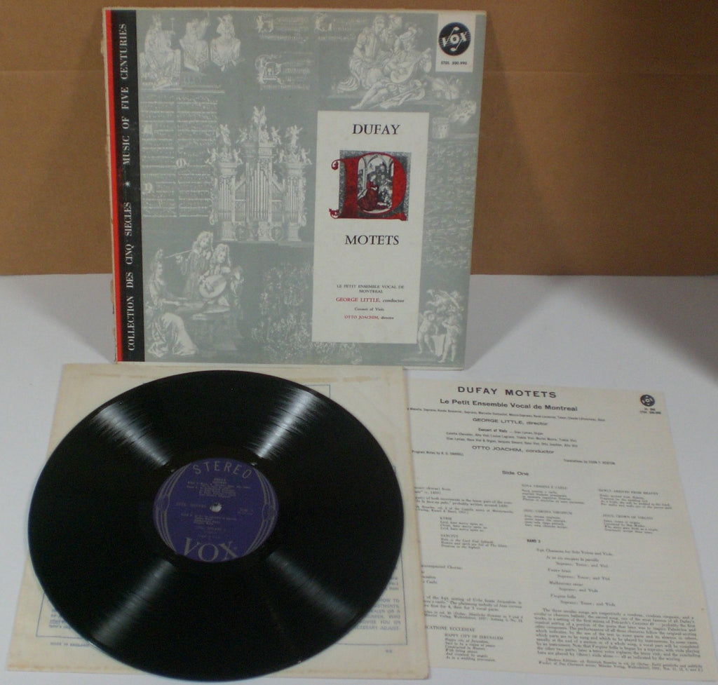 Guillaume Dufay - Le Petit Ensemble Vocal, Montreal, George Little, Montreal Consort Of Viols, Otto Joachim : Dufay Motets (LP,Album,Stereo)