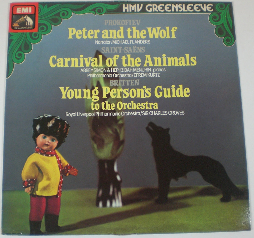 Sergei Prokofiev, Camille Saint-Saëns, Benjamin Britten : Peter And The Wolf, The Carnival Of The Animals, The Young Persons Guide To The Orchestra (LP,Album,Compilation,Stereo)