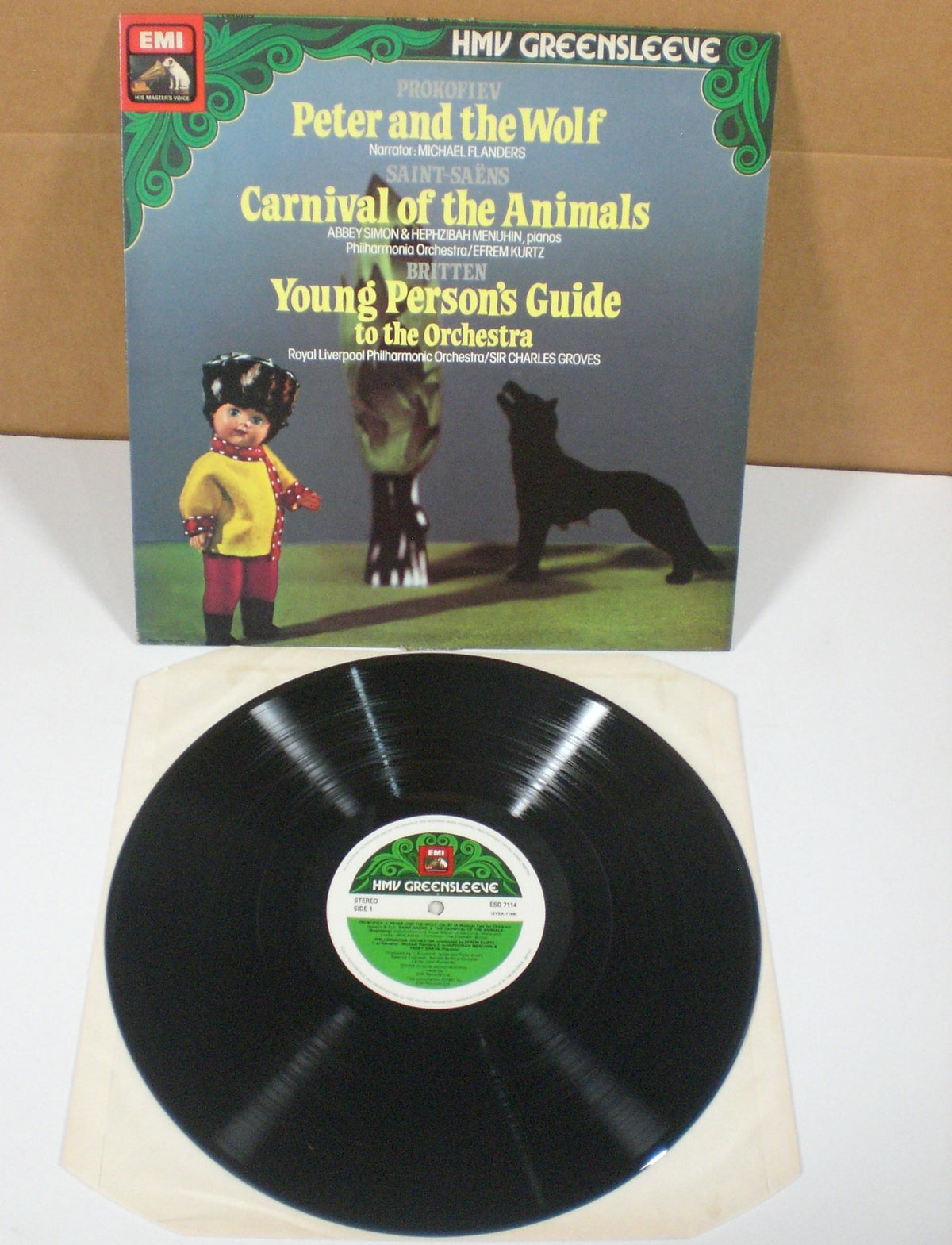 Sergei Prokofiev, Camille Saint-Saëns, Benjamin Britten : Peter And The Wolf, The Carnival Of The Animals, The Young Persons Guide To The Orchestra (LP,Album,Compilation,Stereo)