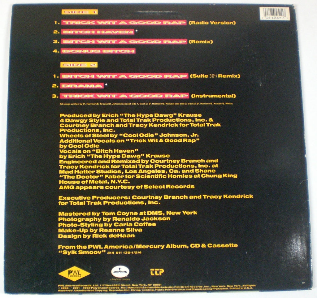 Sylk Smoov : Trick Wit A Good Rap (12",33 ⅓ RPM)