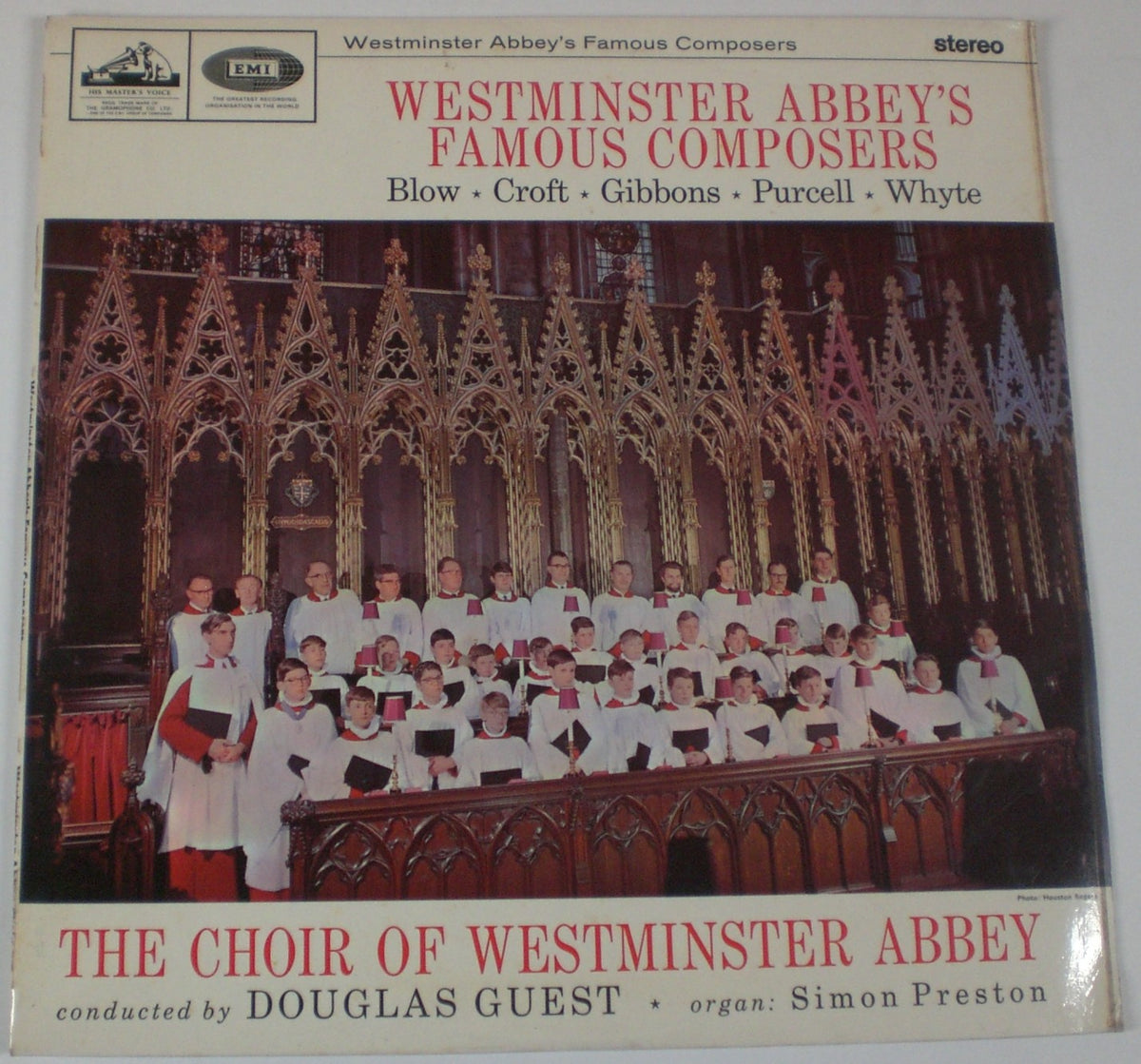 The Choir Of Westminster Abbey, Douglas Guest, Simon Preston : Westminster Abbey's Famous Composers (LP,Album,Stereo)