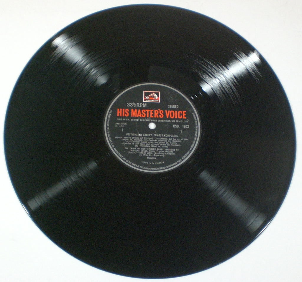 The Choir Of Westminster Abbey, Douglas Guest, Simon Preston : Westminster Abbey's Famous Composers (LP,Album,Stereo)