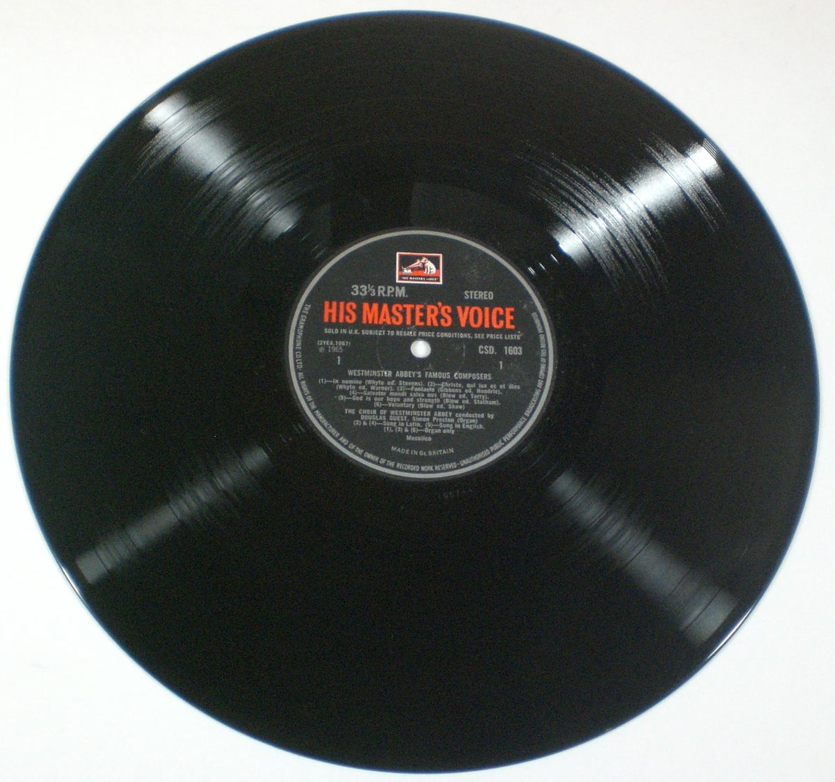 The Choir Of Westminster Abbey, Douglas Guest, Simon Preston : Westminster Abbey's Famous Composers (LP,Album,Stereo)