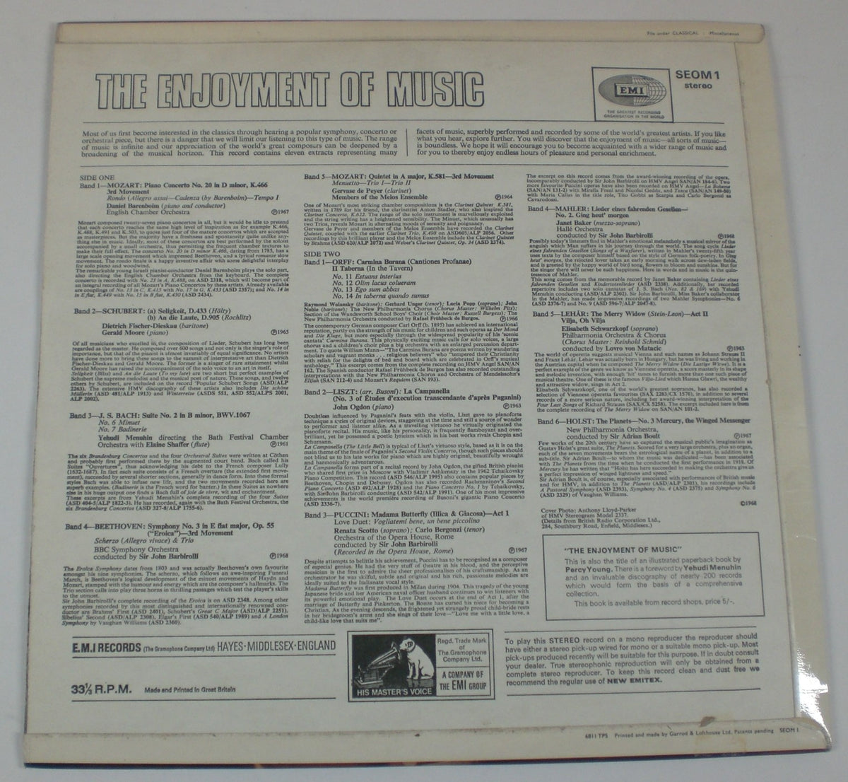 Various : The Enjoyment Of Music (LP,Stereo,Compilation)