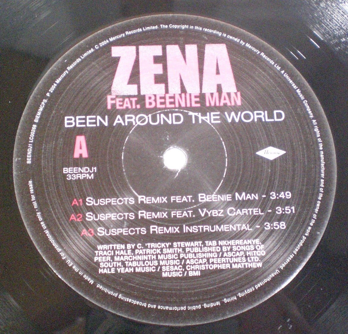 Zena Feat. Beenie Man : Been Around The World (12",33 ⅓ RPM,Promo)
