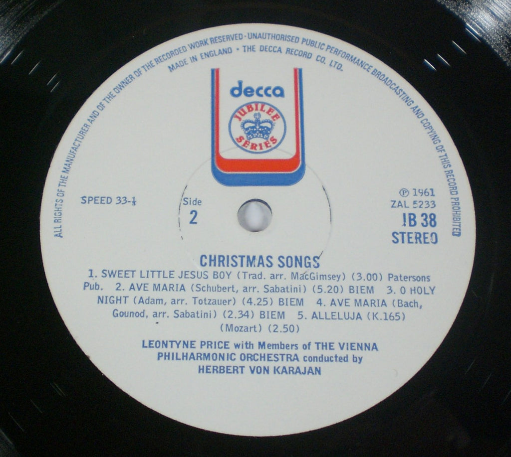 Leontyne Price, Herbert von Karajan : Christmas Songs (LP, RE)