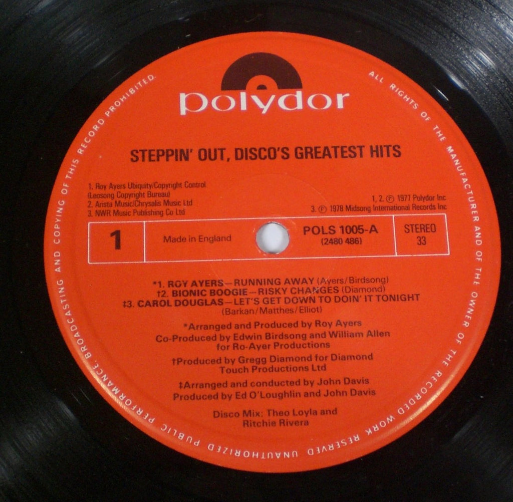 Various : Steppin' Out - Disco's Greatest Hits (LP, Comp, Mixed)