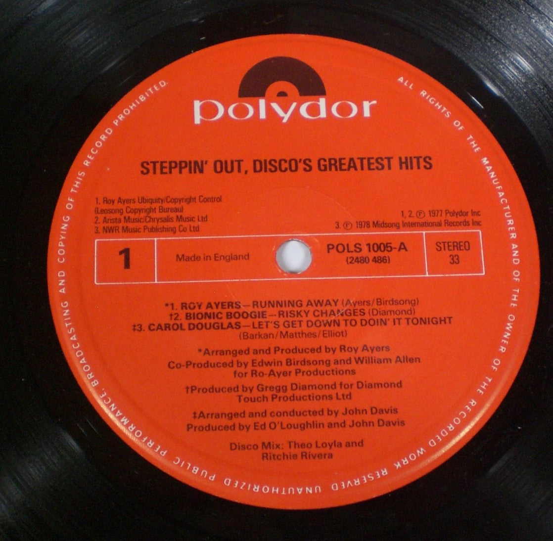 Various : Steppin' Out - Disco's Greatest Hits (LP, Comp, Mixed)