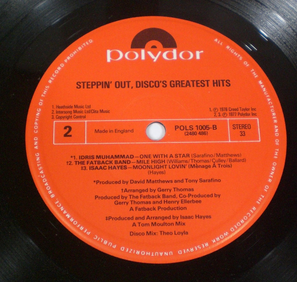 Various : Steppin' Out - Disco's Greatest Hits (LP, Comp, Mixed)