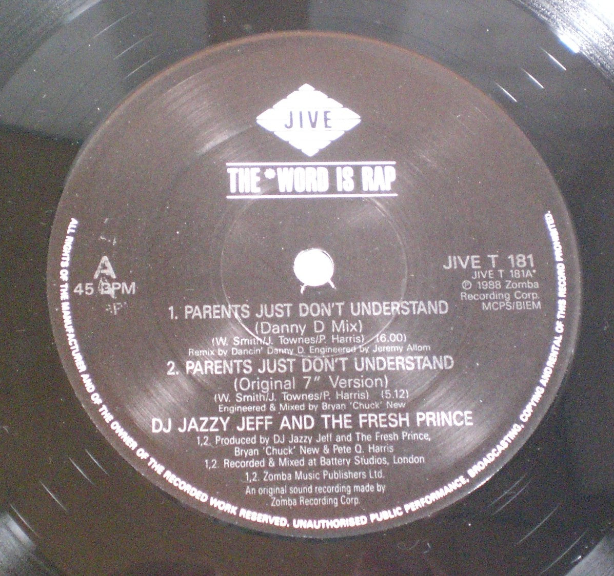 DJ Jazzy Jeff & The Fresh Prince : Parents Just Don't Understand (12",45 RPM)