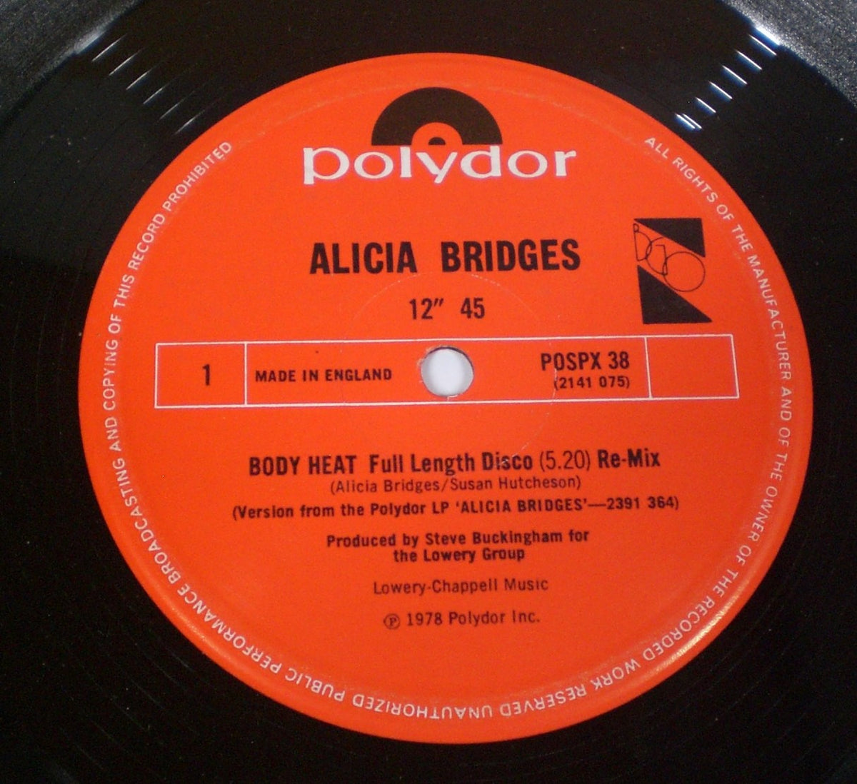 Alicia Bridges : Body Heat (12")