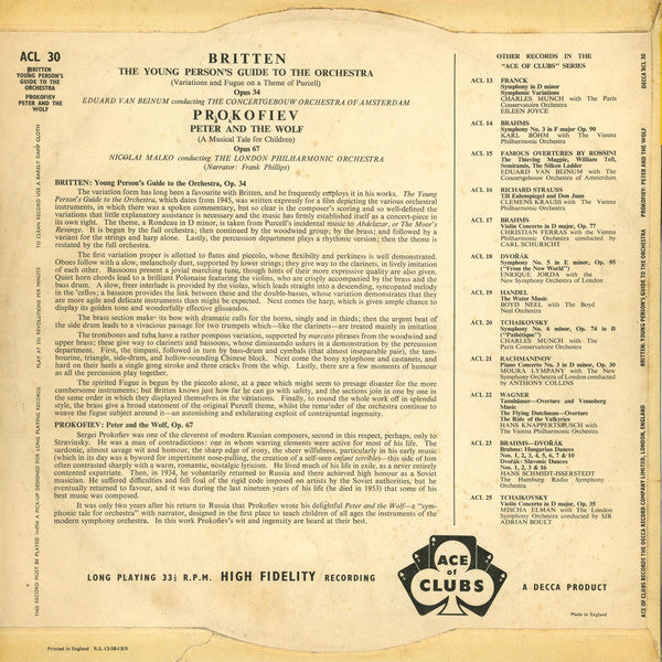 Various : The Young Person's Guide To The Orchestra / Peter And The Wolf (LP,Compilation)